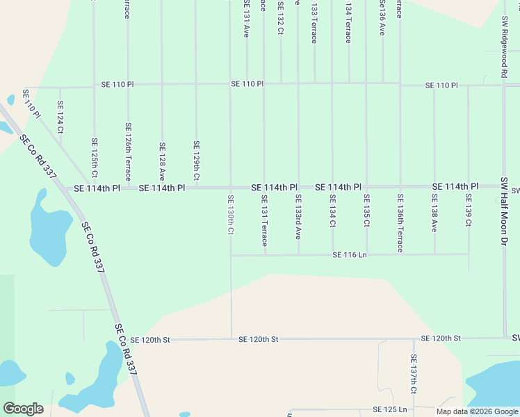 map of restaurants, bars, coffee shops, grocery stores, and more near Southeast 131 Terrace in Dunnellon