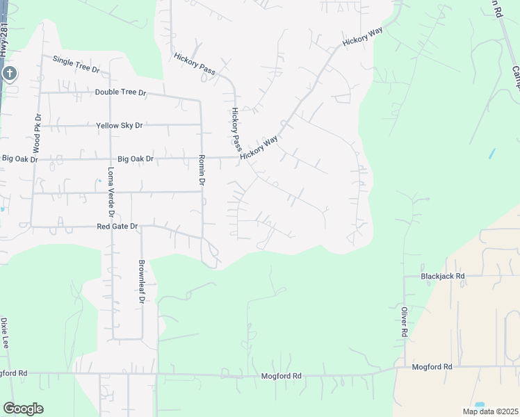 map of restaurants, bars, coffee shops, grocery stores, and more near 24216 Post Oak View in San Antonio