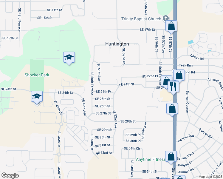 map of restaurants, bars, coffee shops, grocery stores, and more near 5142 Southeast 24th Street in Ocala