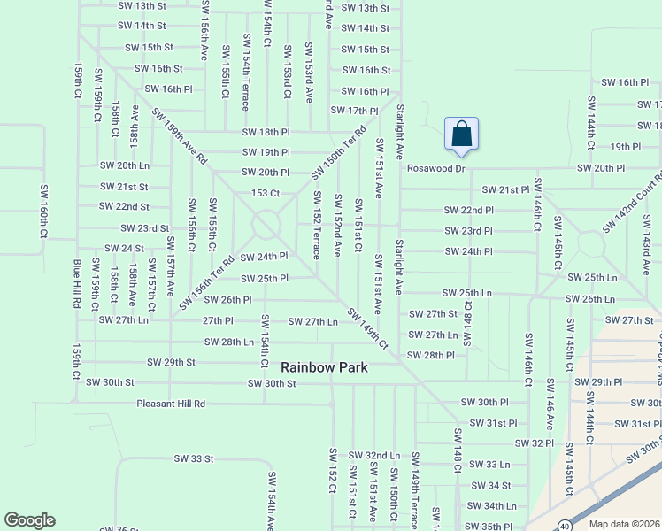 map of restaurants, bars, coffee shops, grocery stores, and more near 2480 Southwest 152nd Avenue in Ocala