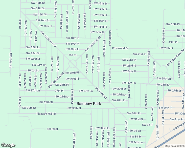 map of restaurants, bars, coffee shops, grocery stores, and more near 2480 Southwest 152nd Avenue in Ocala