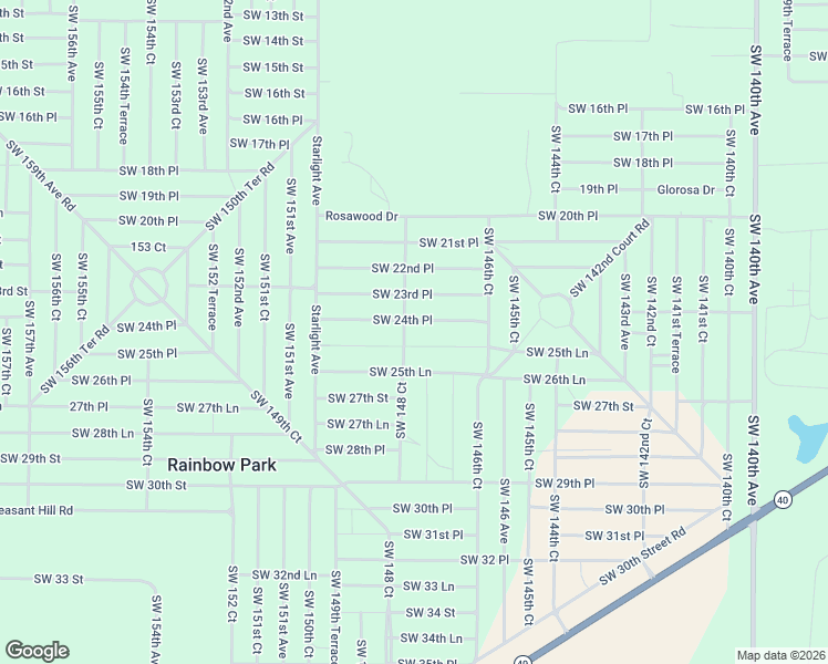 map of restaurants, bars, coffee shops, grocery stores, and more near 2799 Southwest 148th Court in Ocala