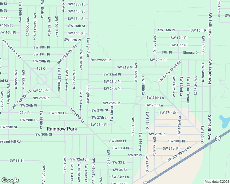 map of restaurants, bars, coffee shops, grocery stores, and more near 2799 Southwest 148th Court in Ocala