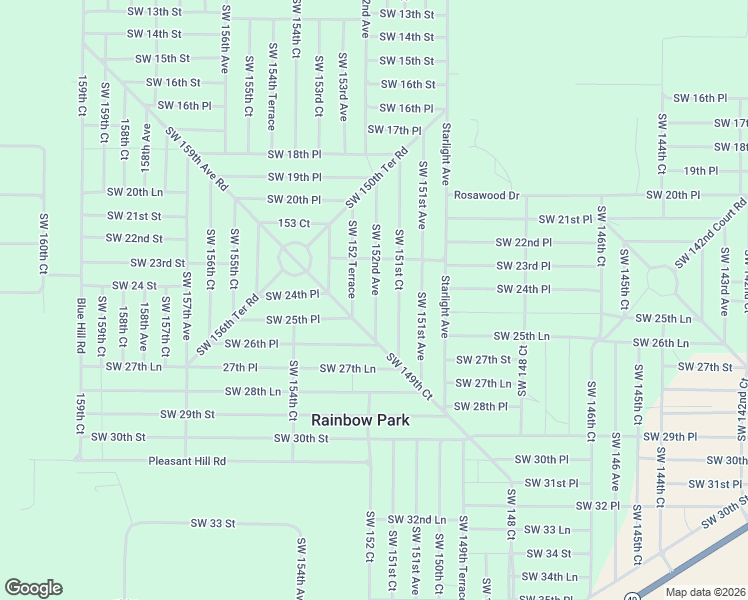 map of restaurants, bars, coffee shops, grocery stores, and more near 2480 Southwest 152nd Avenue in Ocala