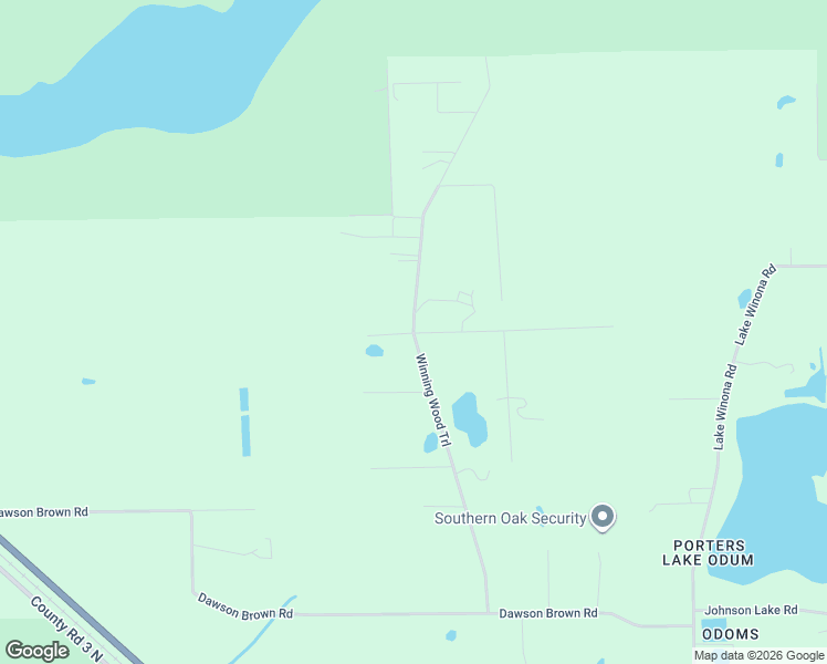 map of restaurants, bars, coffee shops, grocery stores, and more near 6100 Winning Woods Trail in De Leon Springs