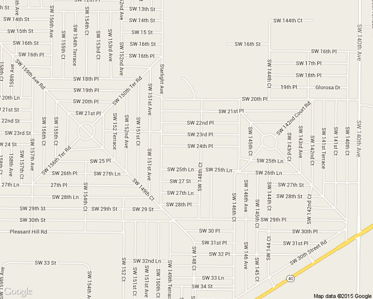 map of restaurants, bars, coffee shops, grocery stores, and more near 14900 Southwest 24th Place in Ocala