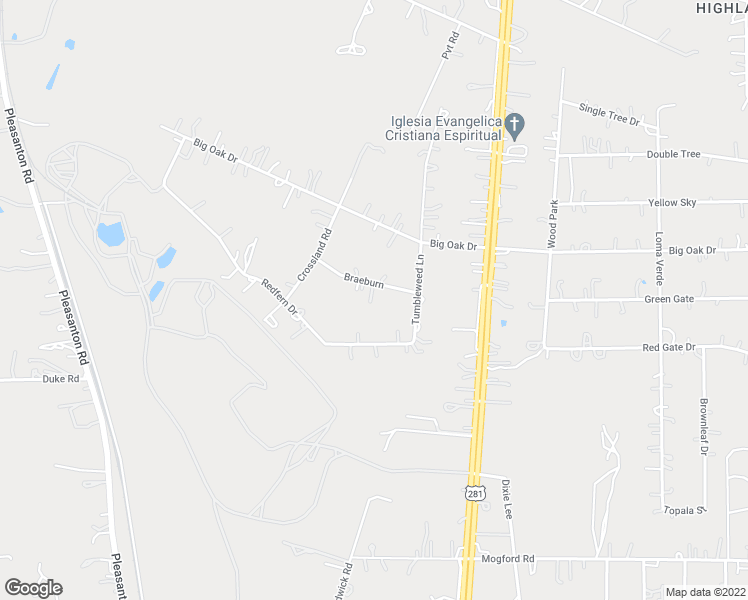 map of restaurants, bars, coffee shops, grocery stores, and more near 802 Braeburn in San Antonio