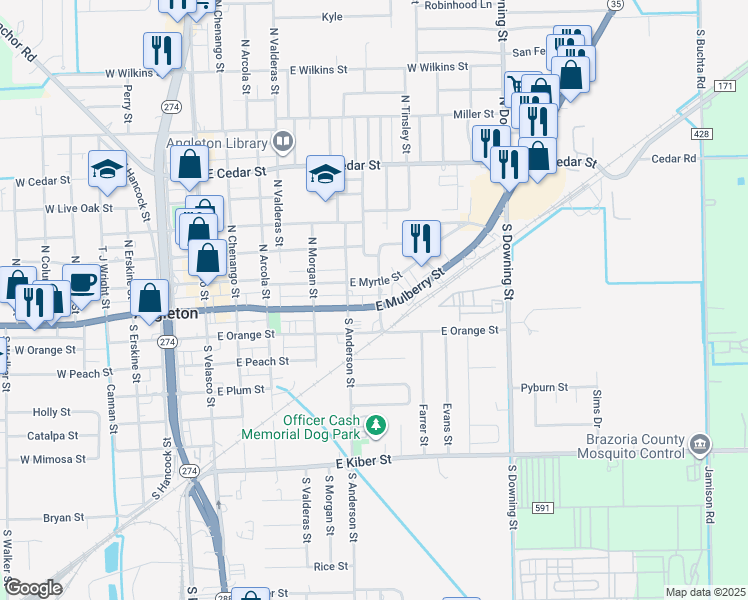 105 North Rock Island Street, Angleton TX Walk Score
