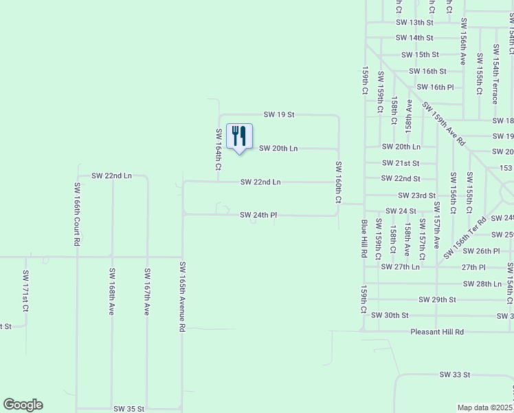 map of restaurants, bars, coffee shops, grocery stores, and more near 16258 Southwest 22nd Lane in Ocala