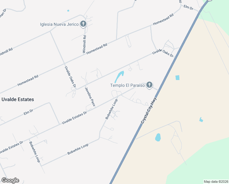 map of restaurants, bars, coffee shops, grocery stores, and more near 30 Uvalde Estates Drive in Uvalde