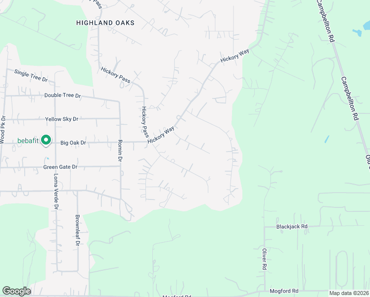 map of restaurants, bars, coffee shops, grocery stores, and more near 1926 Blackjack View in San Antonio
