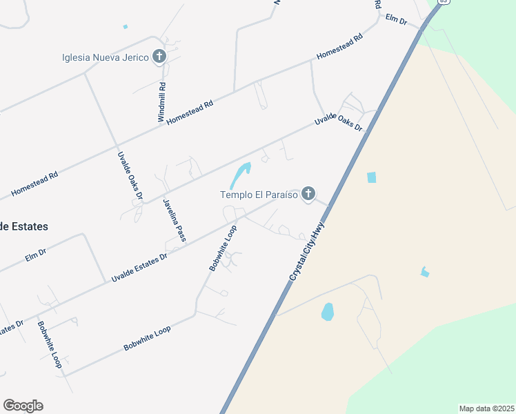 map of restaurants, bars, coffee shops, grocery stores, and more near 3108 Uvalde Estates in Uvalde