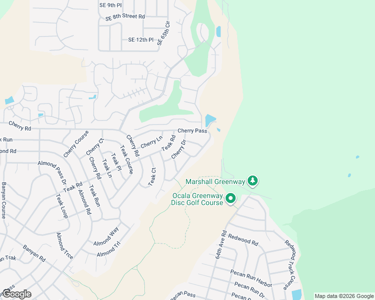 map of restaurants, bars, coffee shops, grocery stores, and more near 7337 Cherry Drive in Ocala