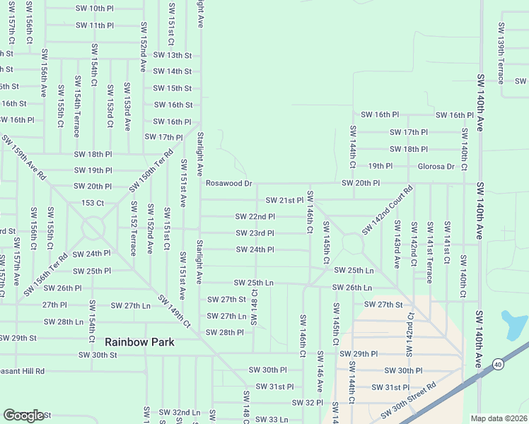 map of restaurants, bars, coffee shops, grocery stores, and more near 14791 Southwest 22nd Place in Ocala