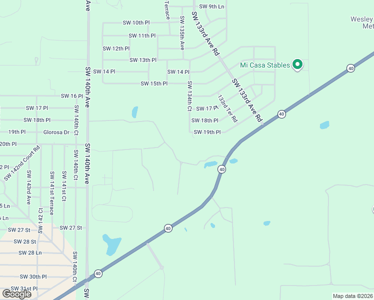 map of restaurants, bars, coffee shops, grocery stores, and more near 13460 Southwest 19th Place in Ocala