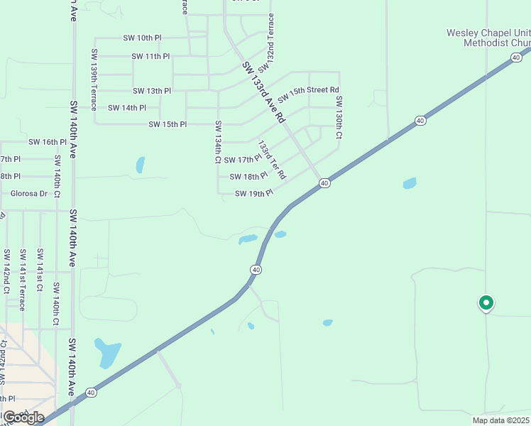 map of restaurants, bars, coffee shops, grocery stores, and more near 13440 Southwest 19th Place in Ocala