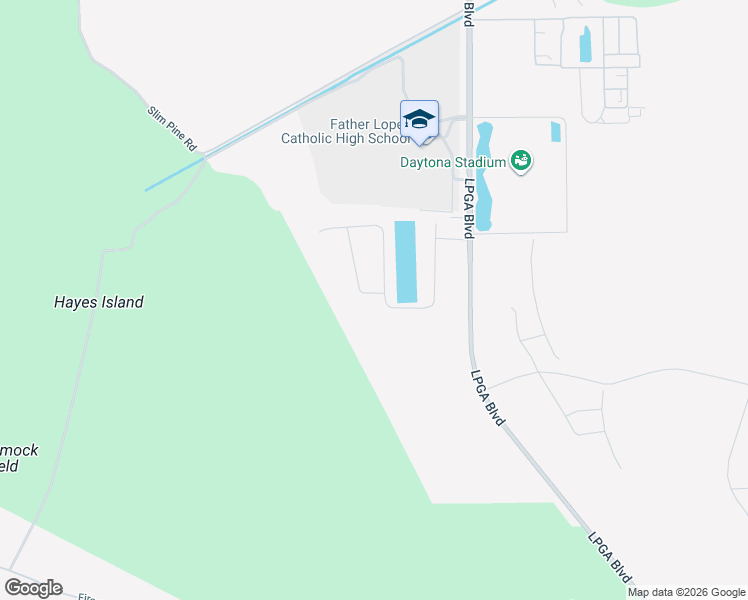 map of restaurants, bars, coffee shops, grocery stores, and more near 3782-3876 Lpga Boulevard in Daytona Beach