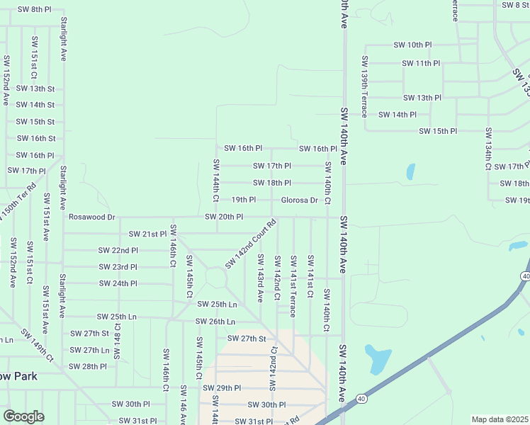 map of restaurants, bars, coffee shops, grocery stores, and more near 14285 Southwest 20th Place in Ocala