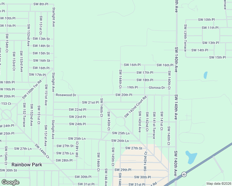 map of restaurants, bars, coffee shops, grocery stores, and more near 14559 Southwest 20th Place in Ocala