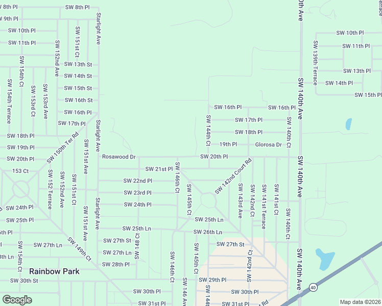 map of restaurants, bars, coffee shops, grocery stores, and more near 14559 Southwest 20th Place in Ocala