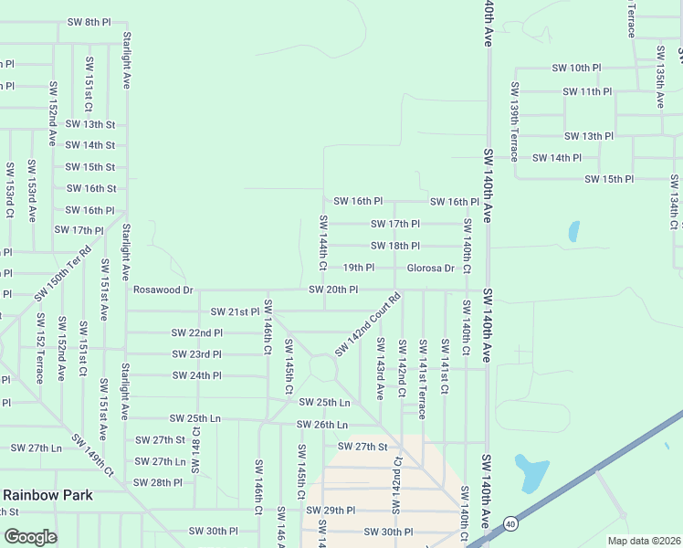map of restaurants, bars, coffee shops, grocery stores, and more near 14412 Southwest 19th Place in Ocala