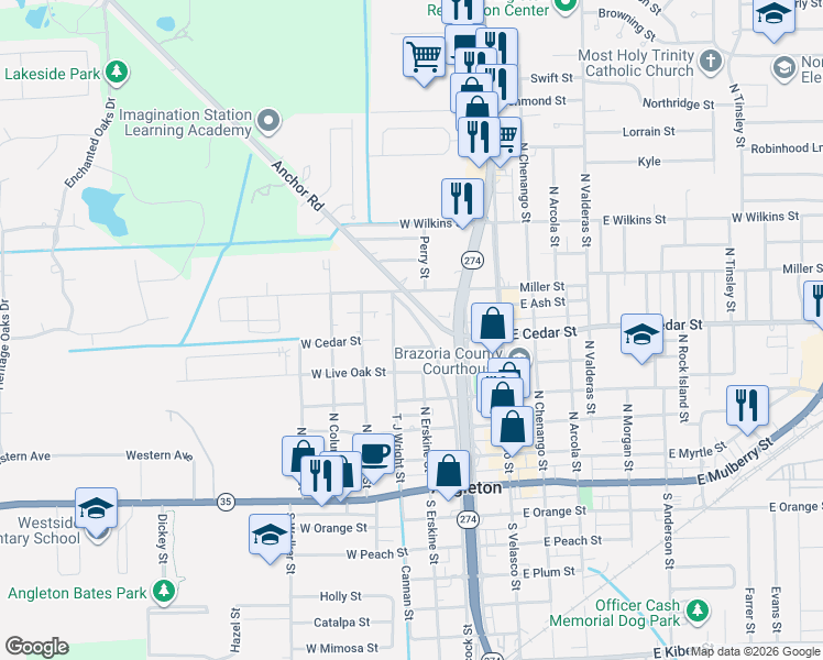 map of restaurants, bars, coffee shops, grocery stores, and more near in Richwood