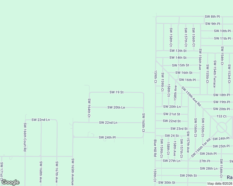 map of restaurants, bars, coffee shops, grocery stores, and more near 16237 Southwest 19 Street in Ocala