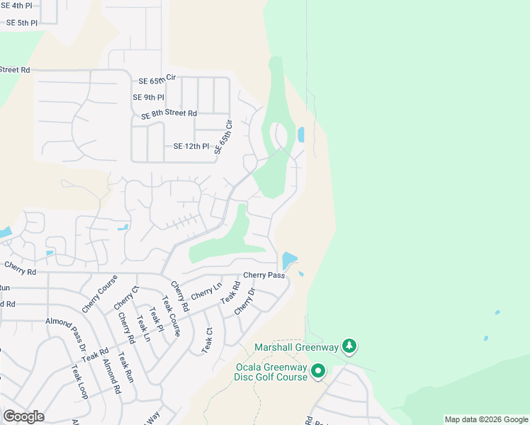 map of restaurants, bars, coffee shops, grocery stores, and more near 107-141 East Gleneagles Road in Ocala