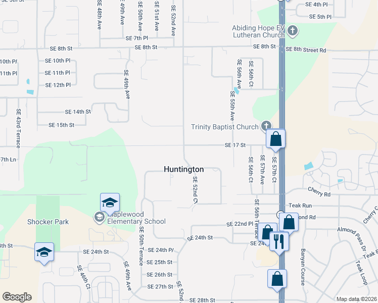 map of restaurants, bars, coffee shops, grocery stores, and more near 5231 Southeast 17th Street in Ocala