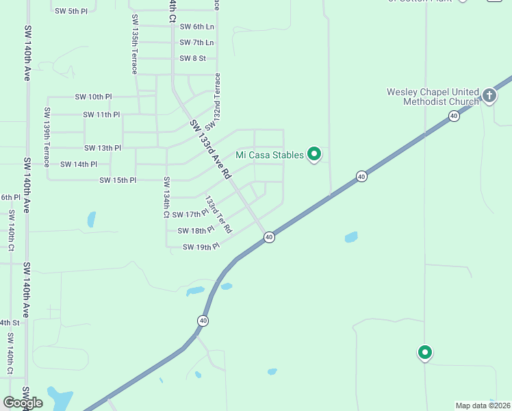 map of restaurants, bars, coffee shops, grocery stores, and more near 1670 Southwest 130th Court in Ocala