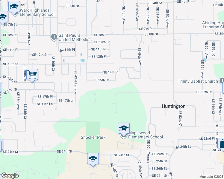 map of restaurants, bars, coffee shops, grocery stores, and more near 1530 Southeast 47th Avenue in Ocala
