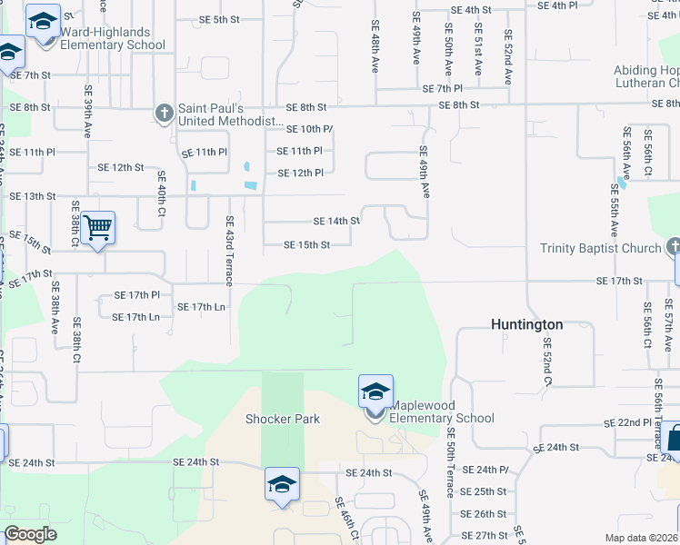 map of restaurants, bars, coffee shops, grocery stores, and more near 1530 Southeast 47th Avenue in Ocala