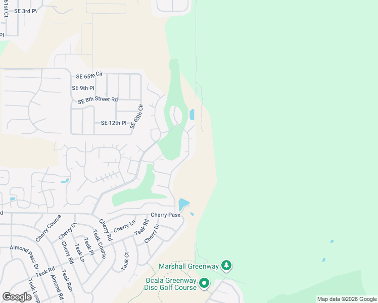 map of restaurants, bars, coffee shops, grocery stores, and more near 106-140 E Gleneagles Rd in Ocala