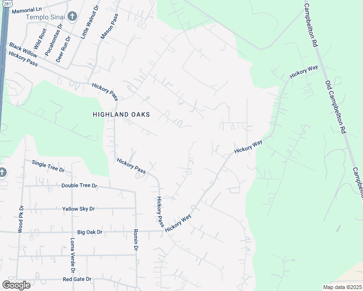 map of restaurants, bars, coffee shops, grocery stores, and more near 2310 Turkey Chase in San Antonio