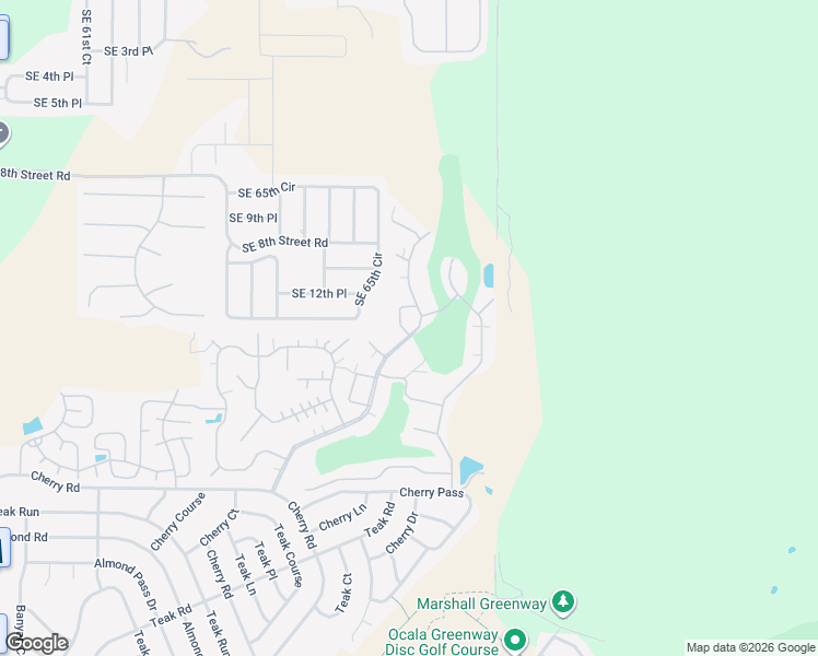 map of restaurants, bars, coffee shops, grocery stores, and more near 1368 West Gleneagles Road in Ocala