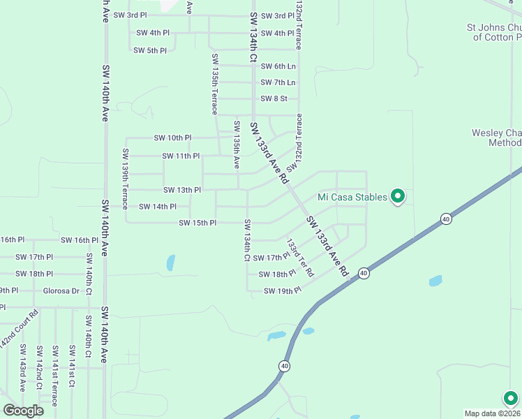 map of restaurants, bars, coffee shops, grocery stores, and more near 1490 SW 134th Ct in Ocala