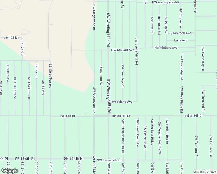map of restaurants, bars, coffee shops, grocery stores, and more near Southwest Winding Hills Road in Dunnellon