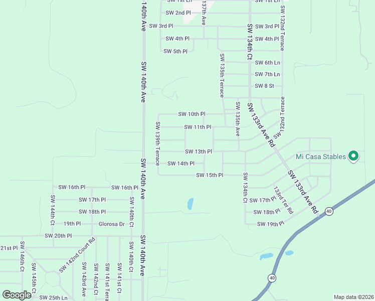 map of restaurants, bars, coffee shops, grocery stores, and more near 13837 Southwest 13th Place in Ocala