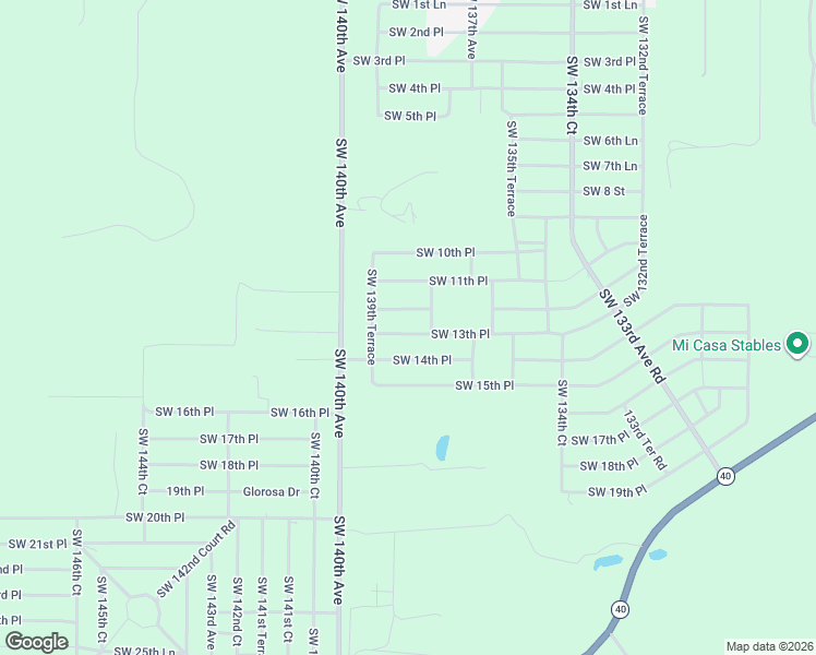 map of restaurants, bars, coffee shops, grocery stores, and more near 13837 Southwest 13th Place in Ocala