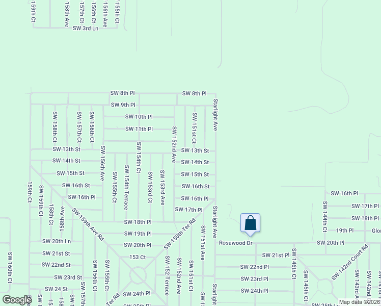 map of restaurants, bars, coffee shops, grocery stores, and more near 15154 Southwest 13th Street in Ocala