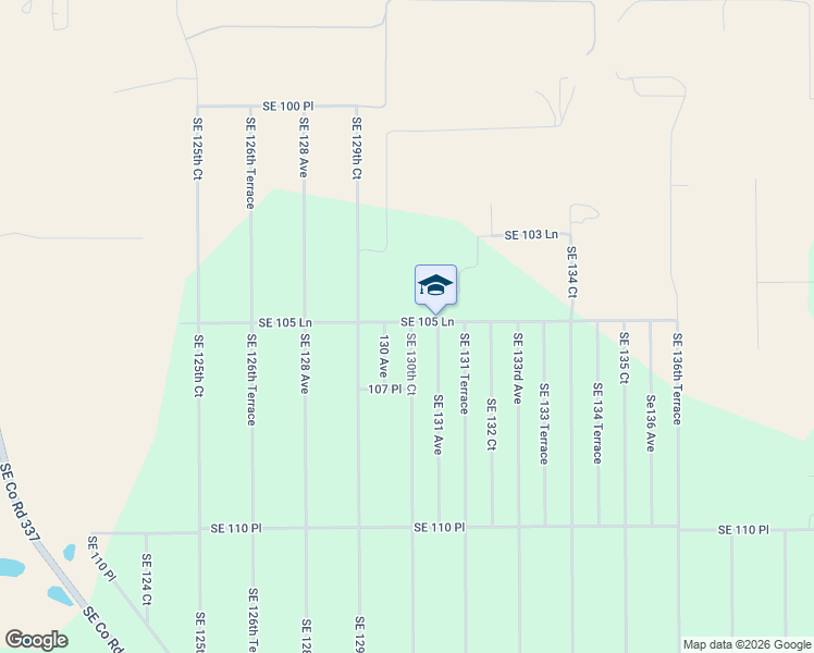 map of restaurants, bars, coffee shops, grocery stores, and more near 130 Avenue in Dunnellon