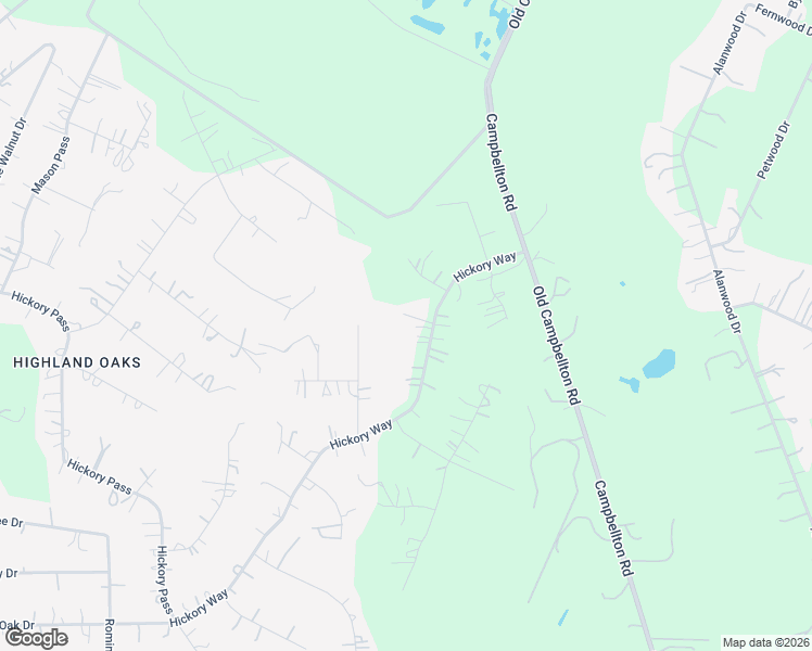 map of restaurants, bars, coffee shops, grocery stores, and more near 2307 Hickory Way in San Antonio