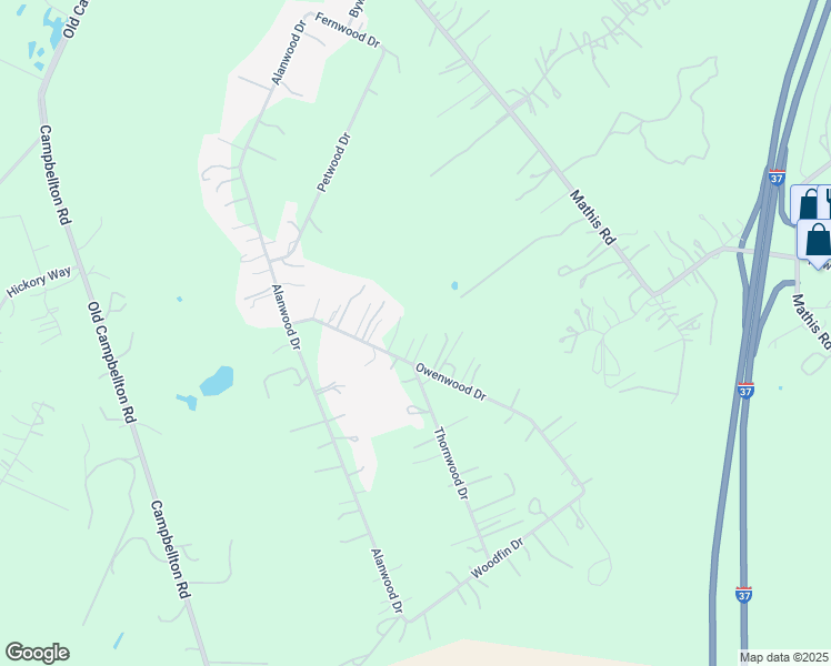 map of restaurants, bars, coffee shops, grocery stores, and more near 3047 Owenwood Drive in San Antonio