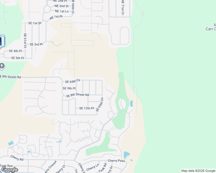 map of restaurants, bars, coffee shops, grocery stores, and more near Ganton Road in Ocala