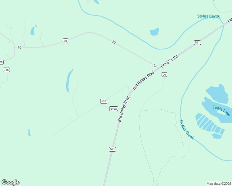 map of restaurants, bars, coffee shops, grocery stores, and more near County Road 610 in Angleton