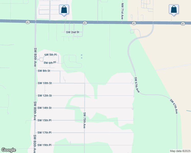 map of restaurants, bars, coffee shops, grocery stores, and more near 7425 Southwest 10th Street in Ocala