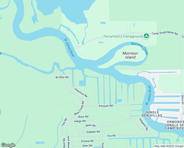 map of restaurants, bars, coffee shops, grocery stores, and more near 24109 Mink Road in Astor