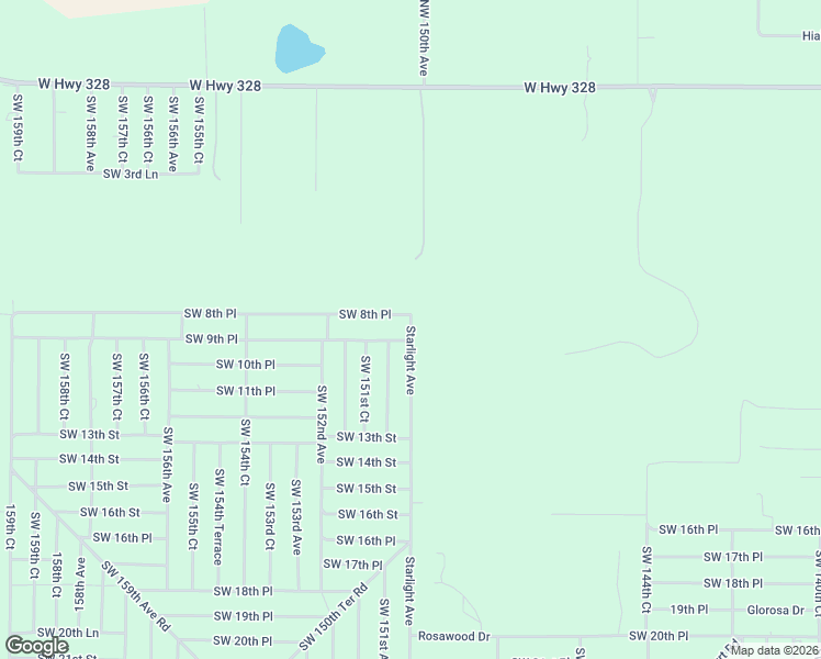 map of restaurants, bars, coffee shops, grocery stores, and more near 15125 Southwest 8th Place in Ocala