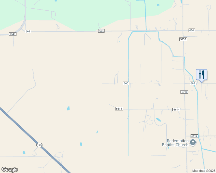 map of restaurants, bars, coffee shops, grocery stores, and more near 1679 County Road 665 in Devine