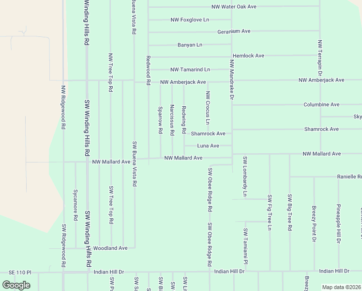map of restaurants, bars, coffee shops, grocery stores, and more near Redwing Road in Dunnellon